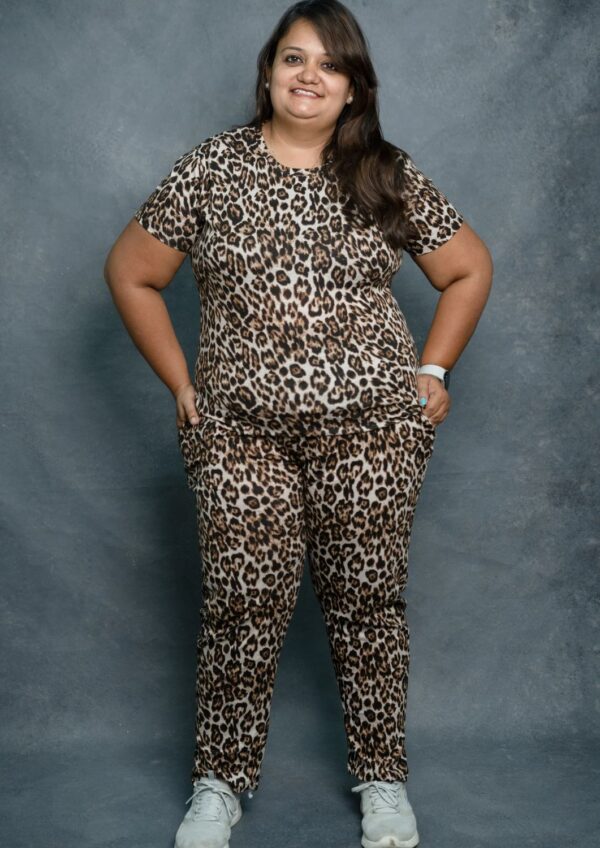 Women's Pant Co-Ord Set - Leopard