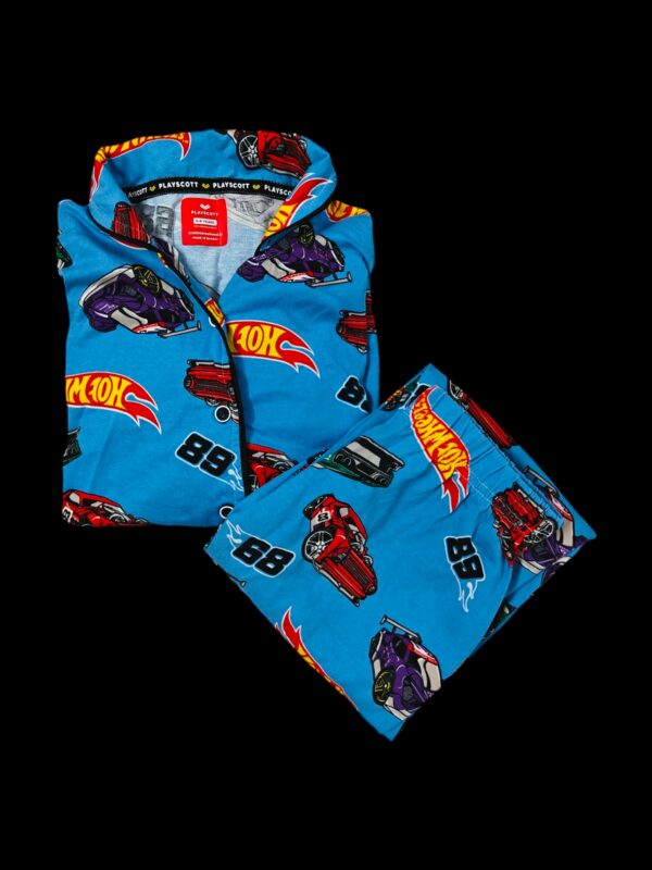 UNISEX KIDS NIGHT SUIT - CARS HOTWHEELS