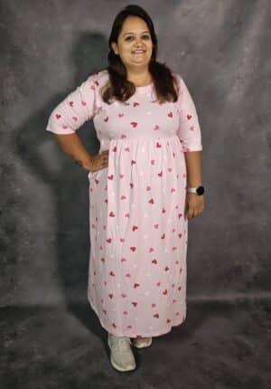 Full Length All Comfy Wear - Baby Pink Hearts