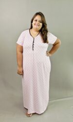 Night Gown / Nighty - Baby Pink Dots