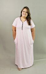 Night Gown / Nighty - Baby Pink Dots