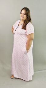 Night Gown / Nighty - Baby Pink Dots