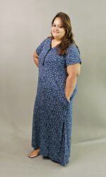 Night Gown / Nighty - Navy Mini Floral