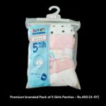 Girl's Panties  - Pack of 5 Panties (4-5Y) - 02