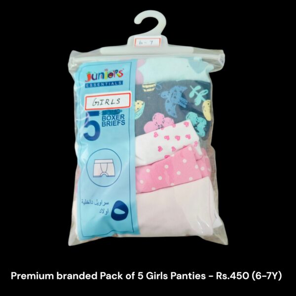 Girl's Panties  - Pack of 5 Panties (6-7Y) - 02