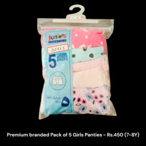 Girl's Panties  - Pack of 5 Panties (7-8Y) - 02