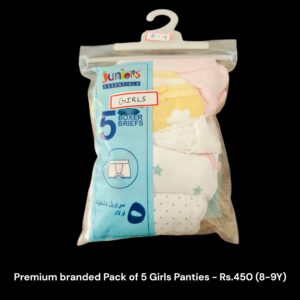 Girl's Panties  - Pack of 5 Panties (8-9Y) - 01