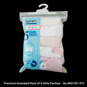 Girl's Panties  - Pack of 5 Panties (10-11Y) - 01