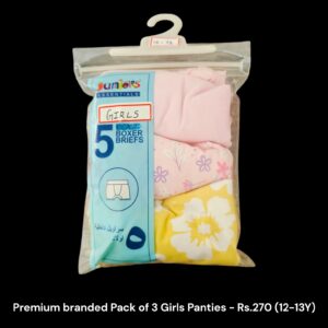 Girl's Panties  - Pack of 3 Panties (12-13Y) - 02