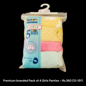 Girl's Panties  - Pack of 4 Panties (12-13Y) - 03