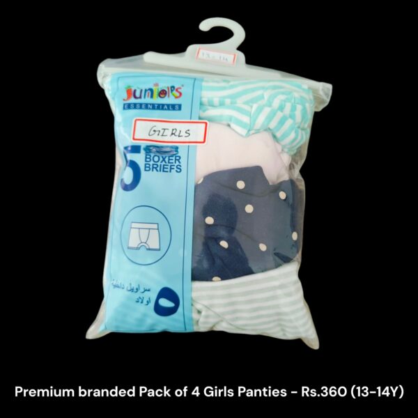 Girl's Panties  - Pack of 4 Panties (13-14Y) - 03