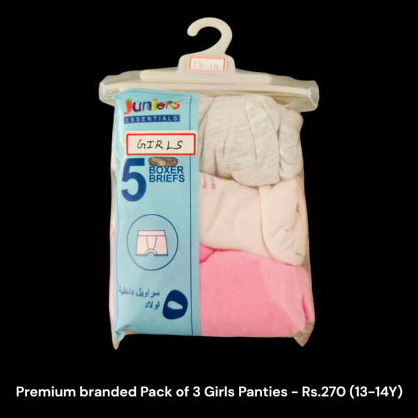 Girl's Panties  - Pack of 3 Panties (13-14Y) - 01