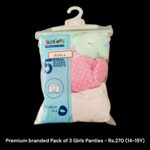 Girl's Panties  - Pack of 3 Panties (14-15Y) - 04