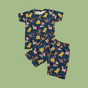 Gocasuals Brand Unisex Short Set - Navy Paws