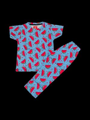 Unisex Co-Ord Pant Set - Blue Watermelon