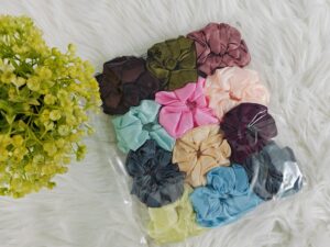Satin Scrunchies(Pack of 12)  - 04