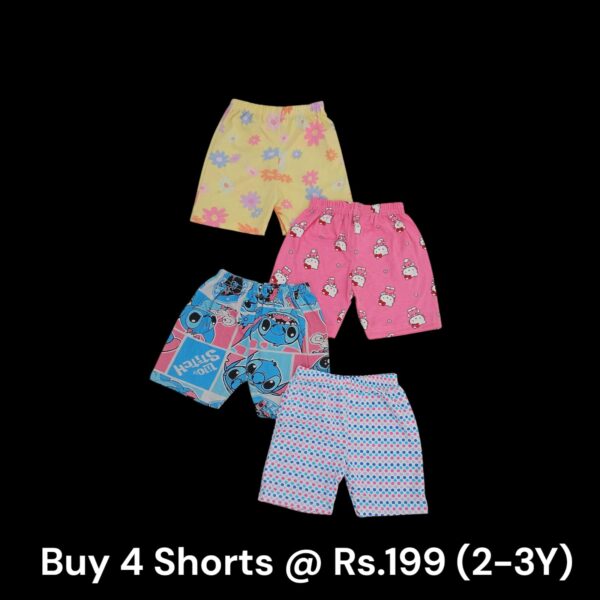 Unisex Shorts Combo (2-3Y) - Pack of 4 Shorts - 33