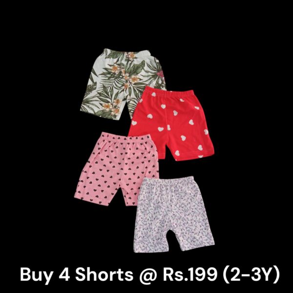 Unisex Shorts Combo (2-3Y) - Pack of 4 Shorts - 27