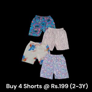 Unisex Shorts Combo (2-3Y) - Pack of 4 Shorts - 26