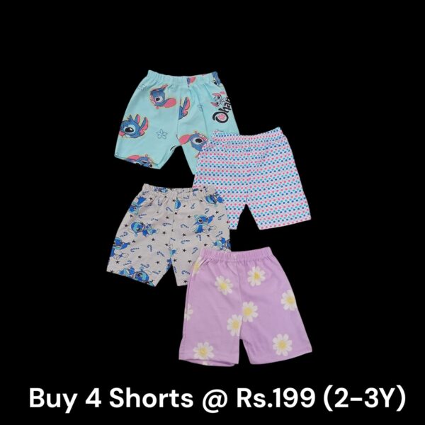 Unisex Shorts Combo (2-3Y) - Pack of 4 Shorts - 21