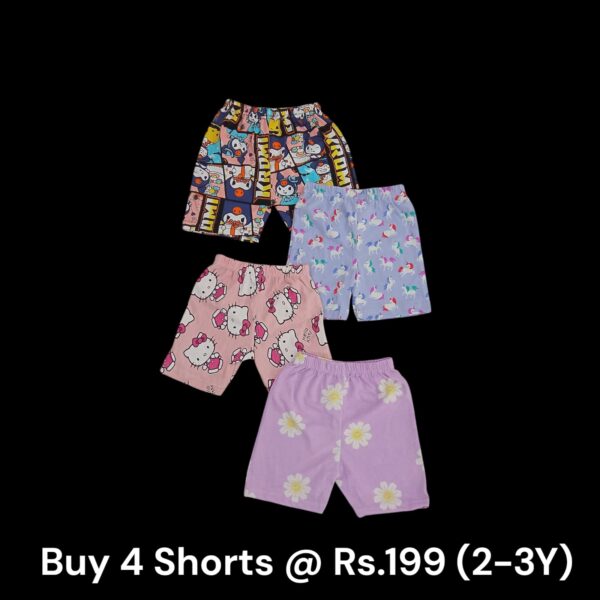 Unisex Shorts Combo (2-3Y) - Pack of 4 Shorts - 20