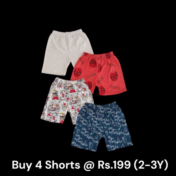 Unisex Shorts Combo (2-3Y) - Pack of 4 Shorts - 13