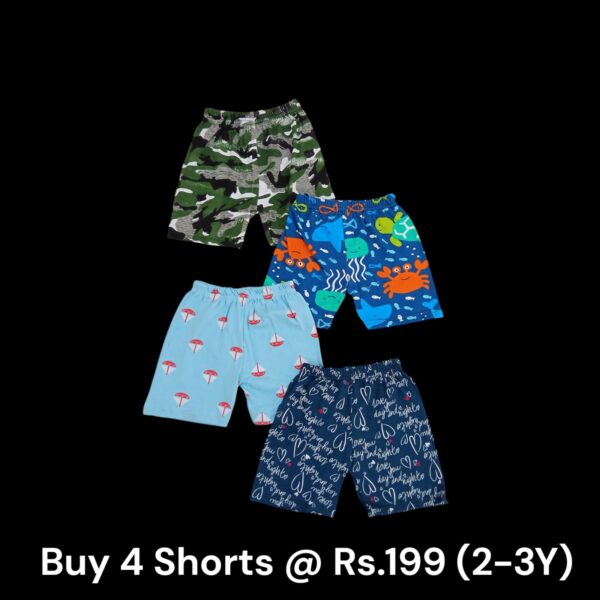 Unisex Shorts Combo (2-3Y) - Pack of 4 Shorts - 11