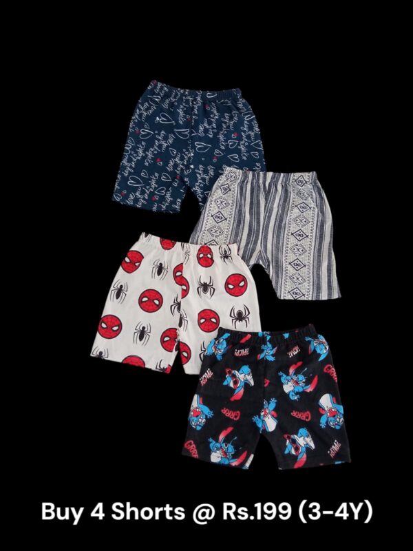Unisex Shorts Combo (3-4Y) - Pack of 4 Shorts - 14