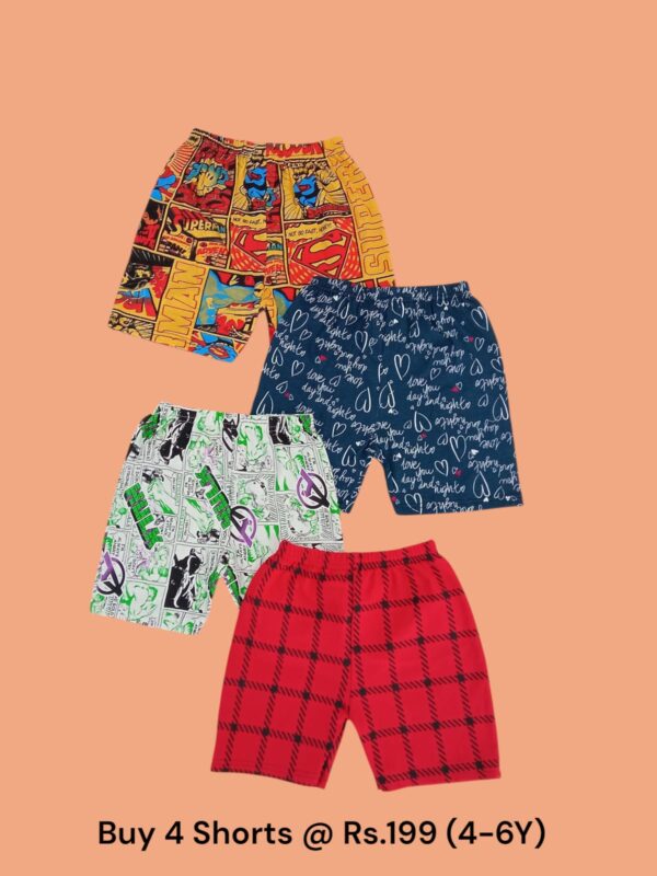 Unisex Shorts (4-6Y) - Pack of 4 Shorts - 08