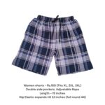 Women Shorts - 22 (XL/2XL/3XL)