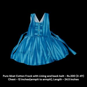 Pure Ikkat Cotton Frock (3-4Y) - KK07