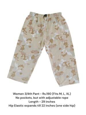 Women's 3/4th Pant (M/L/XL Size) - 01