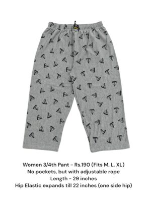 Women's 3/4th Pant (M/L/XL Size) - 05