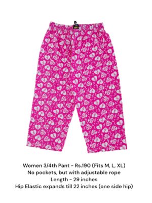 Women's 3/4th Pant (M/L/XL Size) - 04