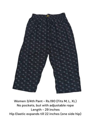 Women's 3/4th Pant (M/L/XL Size) - 12