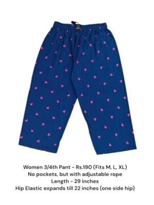 Women's 3/4th Pant (M/L/XL Size) - 10