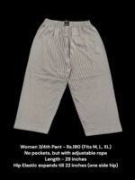 Women's 3/4th Pant (M/L/XL Size) - 15