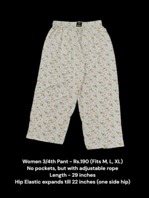 Women's 3/4th Pant (M/L/XL Size) - 13