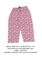 Women's 3/4th Pant (M/L/XL Size) - 18