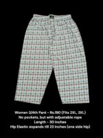Women's 3/4th Pant (2XL/3XL Size) - 06