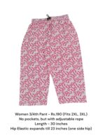 Women's 3/4th Pant (2XL/3XL Size) - 11