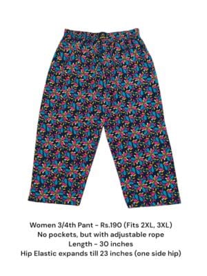 Women's 3/4th Pant (2XL/3XL Size) - 09