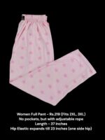 Women's Full Pant without Pockets (2XL/3XL Size) - 08