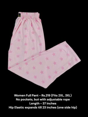Women's Full Pant without Pockets (2XL/3XL Size) - 08