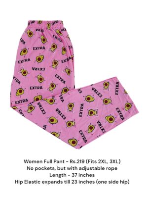 Women's Full Pant without Pockets (2XL/3XL Size) - 03