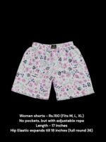 Women Shorts with NO Pockets  - 01 (M/L/XL)