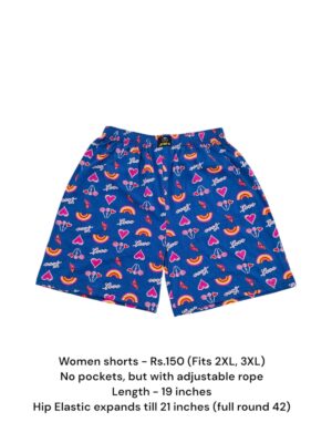Women Shorts with NO Pockets  - 01 (2XL/3XL)
