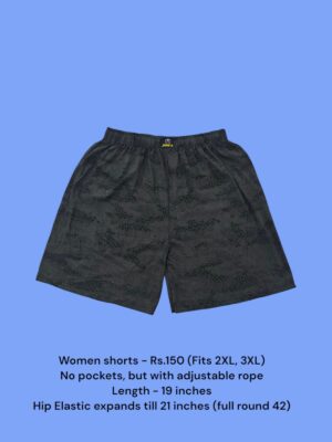 Women Shorts with NO Pockets  - 17 (2XL/3XL)