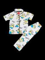 Playscott Unisex Kids Night Suit(Half Sleeve) - Minions
