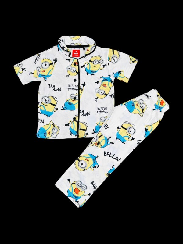 Playscott Unisex Kids Night Suit(Half Sleeve) - Minions